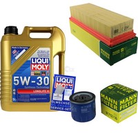 MANN-FILTER Inspektionspaket Liqui Moly 5L 5W-30 FüR Lancia Y 1.2