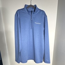 Vineyard Vines Blue 1/4 Zip Mock Neck Pullover Long Sleeve Kid  s XL Top