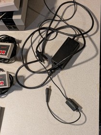 NES Console Bundle, 7 Games, 2 Controller,Cords,NES Advantage Joystick Powers On