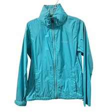 Columbia Womens Windbreaker Jacket Sz S Turquoise Lightweight Water-Resistant