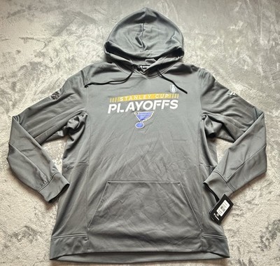 NWT St. Louis Blues Fanatics Authentic Pro 2022 Stanley Cup Playoffs Hoodie 2XL