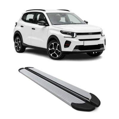 Marchepieds Latéraux pédale pour Citroen e-C3 2024-2026 Aluminium Argent 2Pcs - Photo 1/4