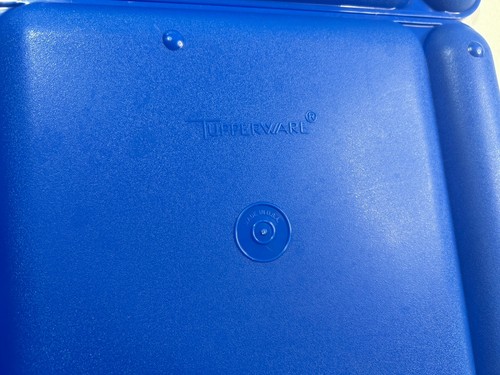 Tupperware Impressions Dining Serving Trays 4x Royal Blue Cafeteria Trays - Picture 7 of 7