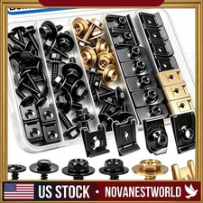 60Pcs U-Nut Clips Body Bolts Screws Kit 10 Sizes Car Fender Bumper Fasteners