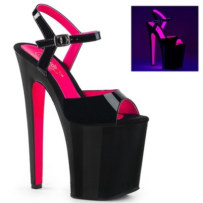Pleaser Xtreme 809 Two Tone Ankle Strap Sandal 8In Heel 4In Platform 809Tt