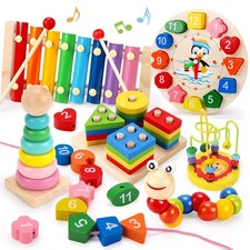 5-6pcs/set Montessori Wooden Toys for Babies Boy Girl Gift Baby Development Game
