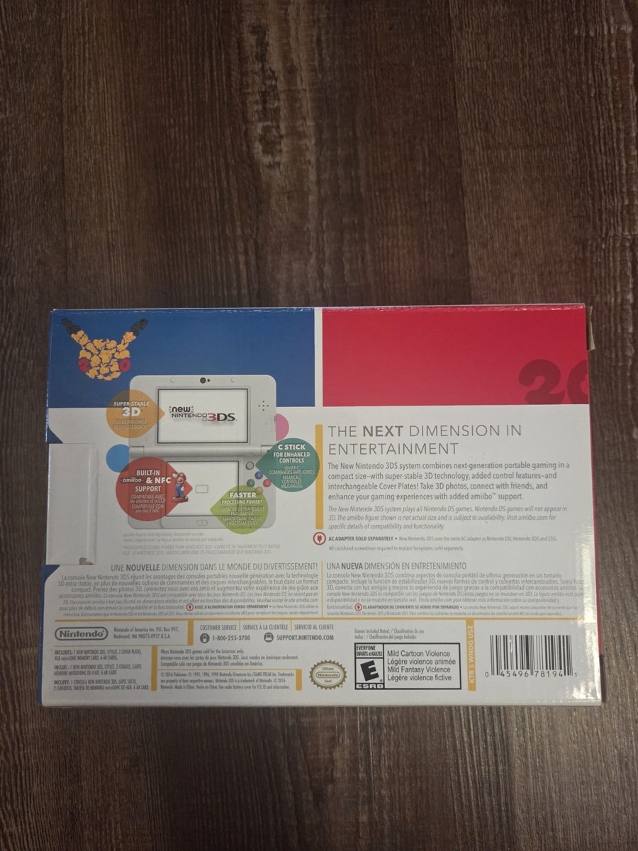 Nintendo 3DS XL 20th Anniversary Edition 1GB White Handheld System