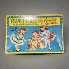 Original Saalfield Paper Dolls with tie on Costumes UNUSED MUSTC Janie Sue Nancy