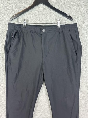 Marc New York Pants Mens 38x32 Black Stretch Slim Fit Dress Trousers Men Rugby
