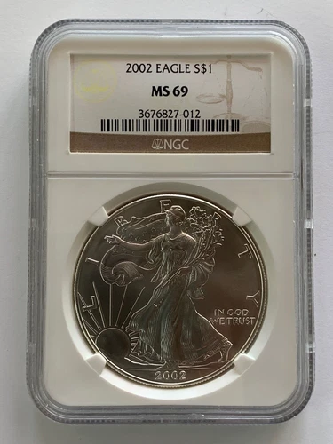 American Silver Eagle NGC 2002 UNC $1  MS-69 