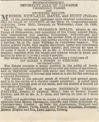 1909 Upper & Lower Argoed Farms Shirenewton Monmouthshire zu verkaufen