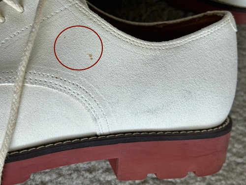 Polo Ralph Lauren Ivory Suede Oxford Dress Shoes 10D - Picture 8 of 9