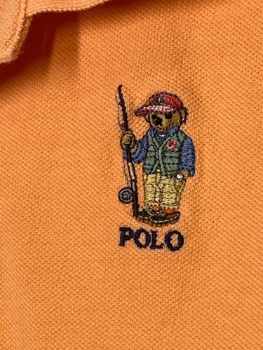 Ralph Lauren Polo Shirt Boys Size 7 Kids Top Short Sleeve Orange Casual Tee - Picture 4 of 12