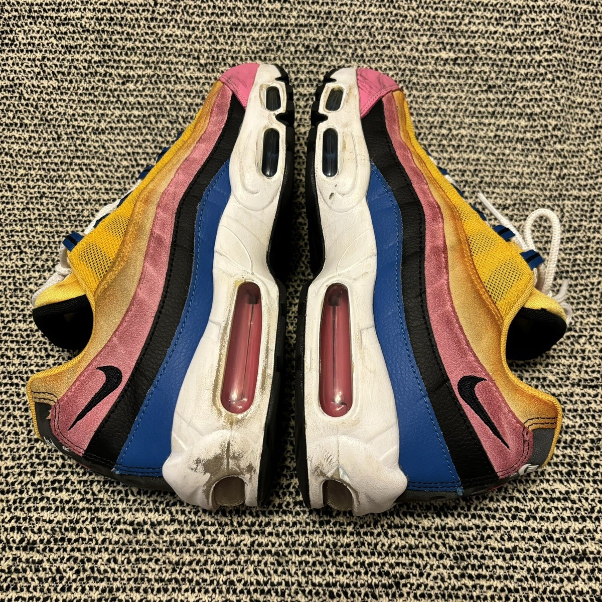 Nike Air Max 95 Running Shoes Yellow Pink CZ9170-700 Men's Size 10