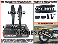 MOTO TORQUE BOLT PRO BLACK EXHAUST FIT FOR ROYAL ENFIELD GT 650 /INTERCEPTOR 650