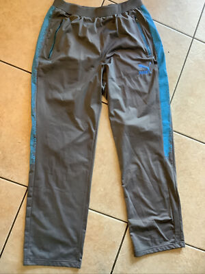 Puma ~CONTRAST OPEN Pant t7~ Track Sweat Running Gym Casual Soccer Mens Size: LG