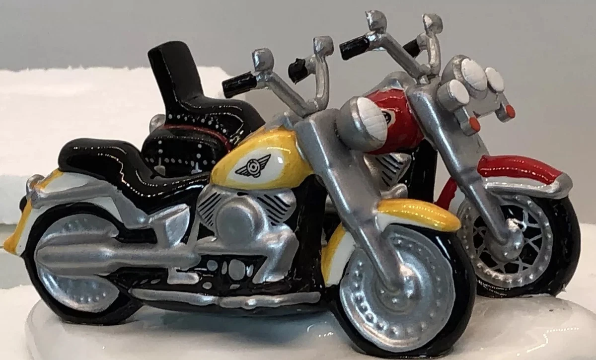 1997 Dept 56 Snow Village Harley Davidson Fat Boy Softail