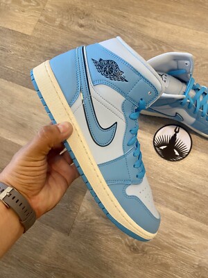 Nike Air Jordan 1 Mid SE 'Ice Blue' Sail Black DV1302-400 Women's