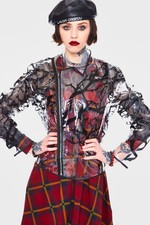 Tree Pvc Rain Jacket Clear Unisex Goth Punk Emo Alternative Transparent Branches