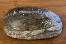 Vintage Egyptian Small Hand Carved Stone Scarab Beetle. 4” x 2” x 1.4” (approx)