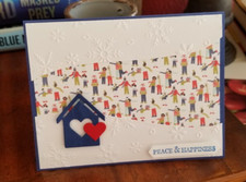 STAMPIN UP CARD KIT-HOUSE PEACE AND HAPPINESS Makes 4-Set WI.112