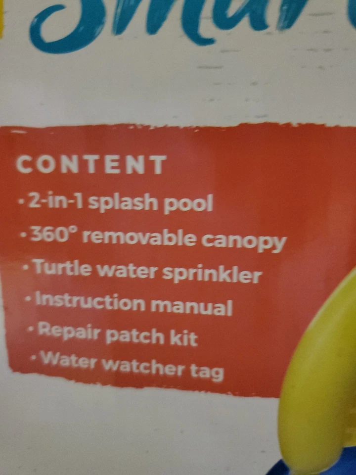 Sun Smart Beach Gear Spray N Play Sandcastle Pool & Turtle Sprinkler For Toddler - Image 4 of 4