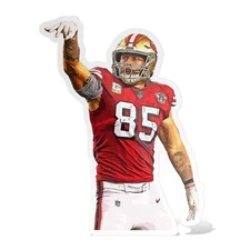 George Kittle San Francisco 49ers Glossy Sticker Vinyl Laminate, Self Adhesive