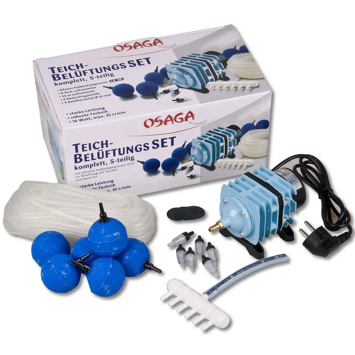 Teichbelüfter A 3900 L/h Belüfter Durchlüfter Sauerstoffpumpe Aquarium Teich