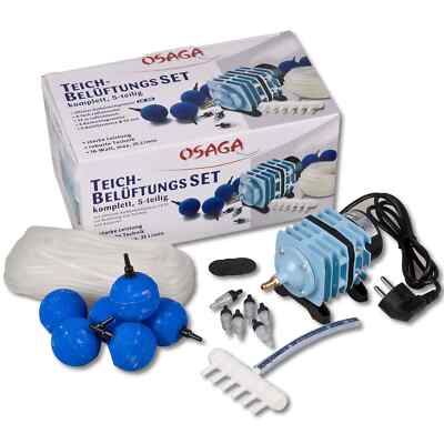 OSAGA LK 35 Set - Teichbelüfter / Eisfreihalter Set mit Luft Kompressor 5-teilig