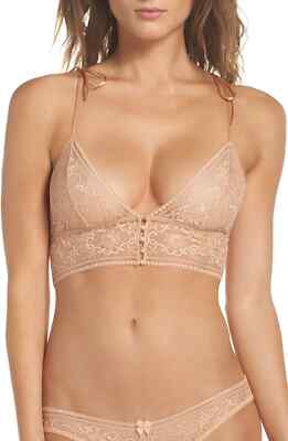 Stella McCartney L97850 Womens Deep Nude Ophelia Longline Bralette Size Medium