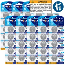PKCELL 10-100Pcs CR2450 Battery 5029LC DL2450 3V Lithium Coin Cell for Key Fobs