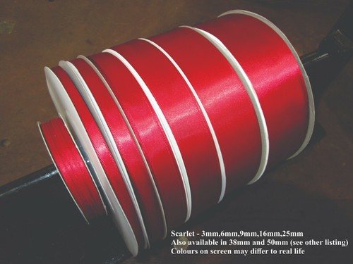 100 yards - 3mm,6mm,9mm,16mm,25mm Woven satin ribbon bulk Australian Stockist - Picture 19 of 50