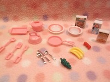 Barbie Doll Kitchen Cookware Teapot Food Cooking Utensils Accessory Set Mattel
