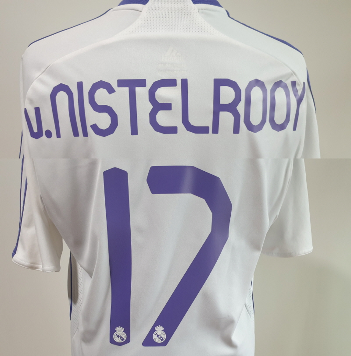 Maillot Real Madrid Adidas Taille S - Ruud Van Nistelrooy - Blanc - état MINT