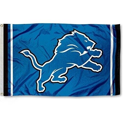 DETROIT LIONS 3'X5' FLAG BANNER ***100% Full Color on Both Sides of Flag*** - Picture 1 of 5