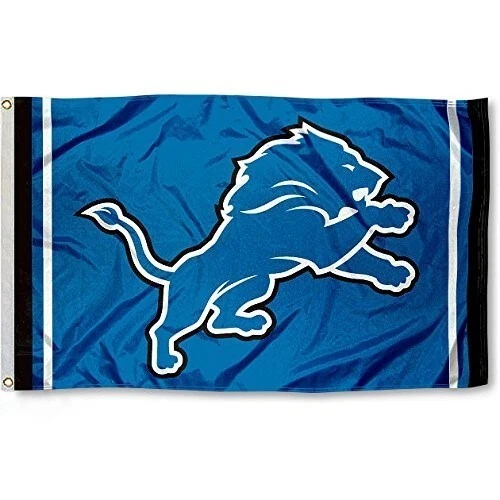 DETROIT LIONS 3'X5' FLAG BANNER ***100% Full Color on Both Sides of Flag***
