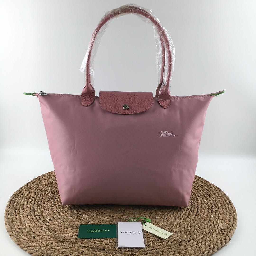 Longchamp Pink Le Pliage M size Original Handle Bag Pouch