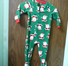 CHRISTMAS SANTA BLANKET SLEEPER SIZE 24 MONTH CARTER BRAND ZIP UP