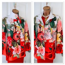 Joseph Ribkoff Floral Swing Jacket Uk Size 12