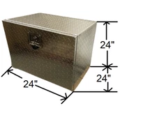 24"(w) x 24"(D) X 24" (H) Aluminum Diamond Plate Underbody UnderBed Tool Box