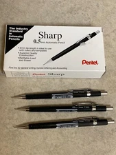 NEW 3 EACHES PENTEL SHARP .5 MM AUTOMATIC DRAFTING PENCILS P205A