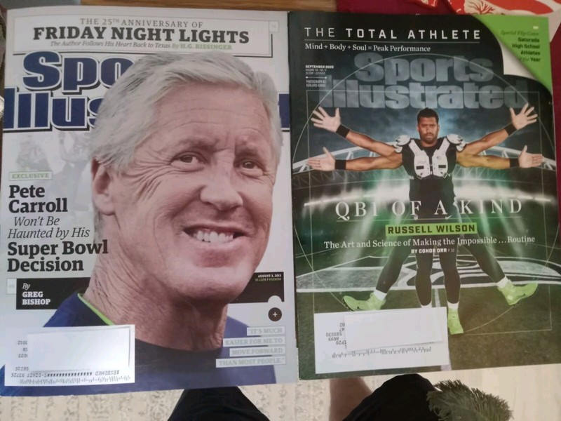 August 3 2015 Pete Carroll 2 Issues Of Sports Illustrated & Russell Wilson 2020