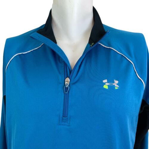 UNDER ARMOUR All Season Running 1/4-Zip Pullover Mens XL Regular Blue Jacket Run - Picture 3 of 6