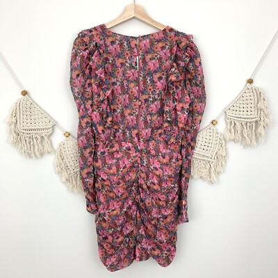 NWT Zara Draped Pink Floral Ruffle Dress, size small | eBay NWT Zara Draped Pink Floral Ruffle Dress, size small | eBay