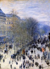 MONET ~ Boulevard des Capucines ~ A4 CANVAS PRINT 8"X 12"