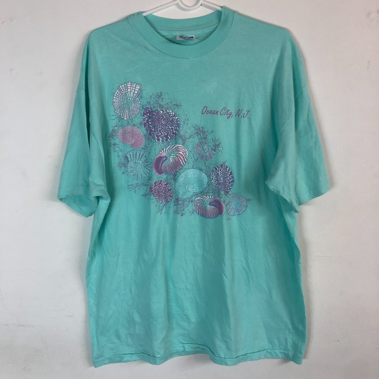 90s Hanes Ocean City New Jersey Men's Blue Extra Larg… Gem