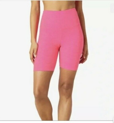 Joy Lab Womens Extra High Rise Legging Knit Bike Shorts Pink