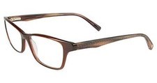 Jones New York J230 Ladies Square Designer EyeGlasses Brown Alligator Print 48mm
