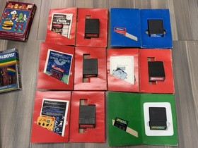 Lot of 12 Intellivision Games With Boxes: Dungeons & Dragons, Tron, Burgertime