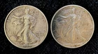Walking Liberty Half Dollar Lot of 2 - 1939 / 1943 - 90% -